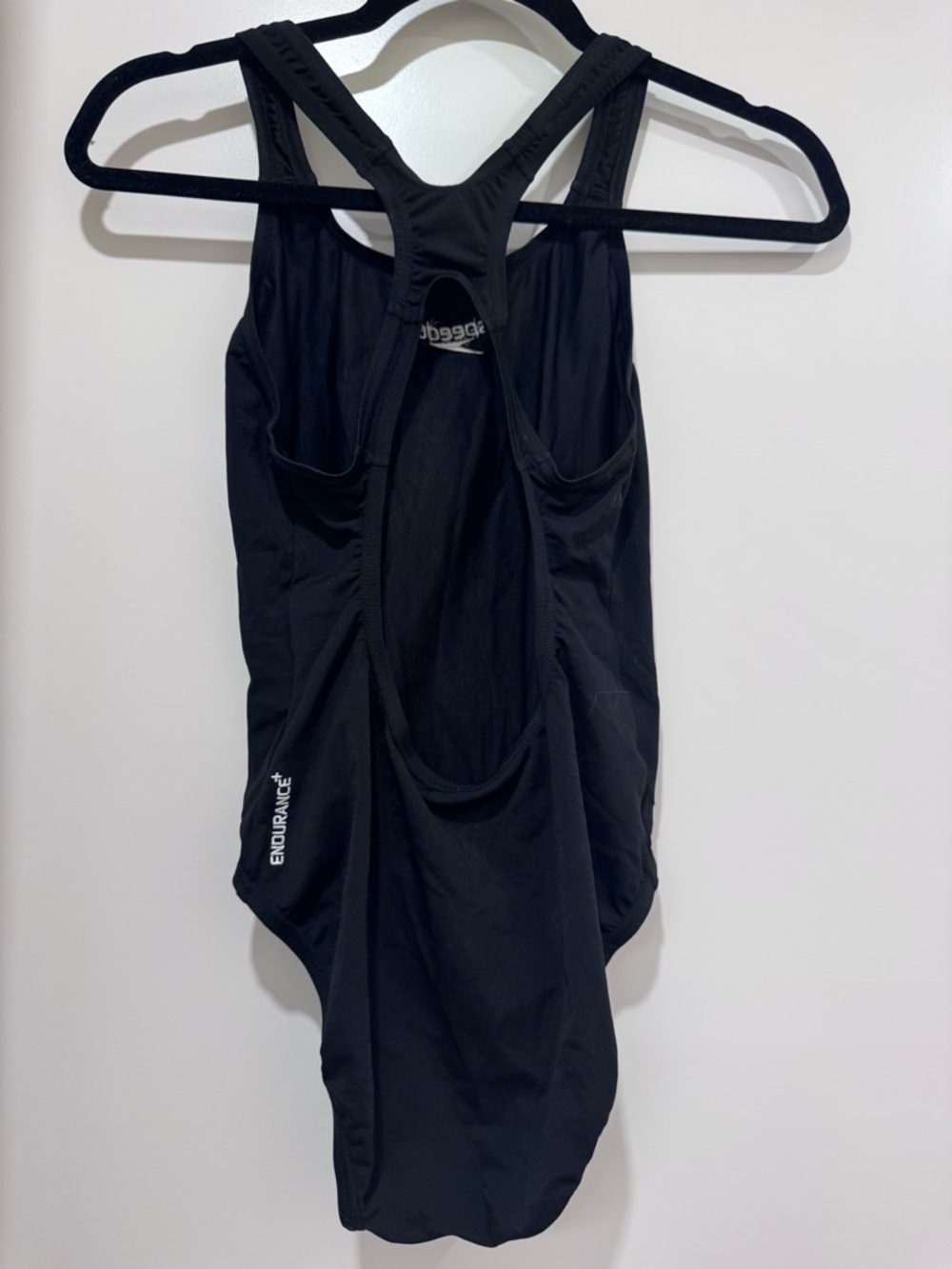 3/$65 SWIM Speedo Black Classic Racerback One-Piece - Picture 2 of 3